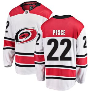 Kinder Carolina Hurricanes Eishockey Trikot Brett Pesce #22 Breakaway Weiß Fanatics Branded Auswärts